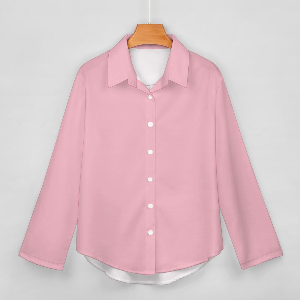 Pink Cropped hem shirt