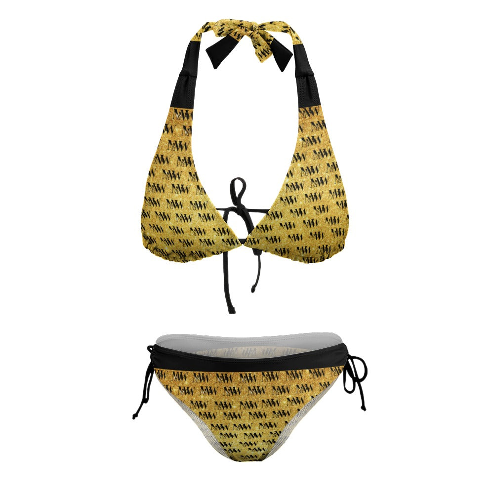 Ladies Sexy MW V-Neck Bikini Swimsuit