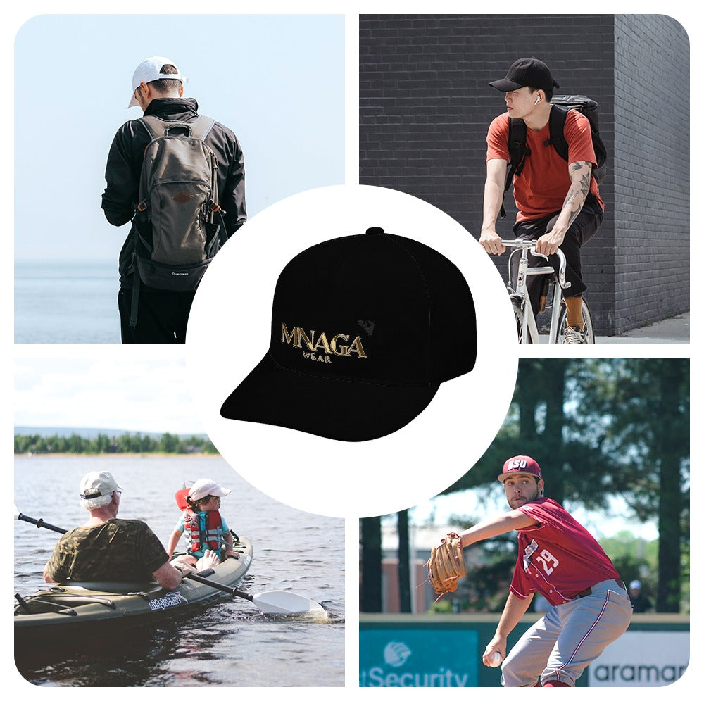 MNAGA Wear Black and Gold Baseball Cap