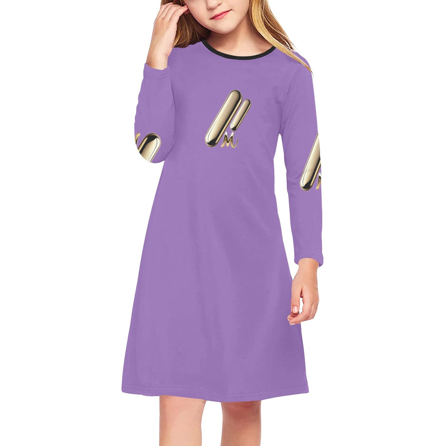 Girls' Long Sleeve MNAGA Dress (D59)