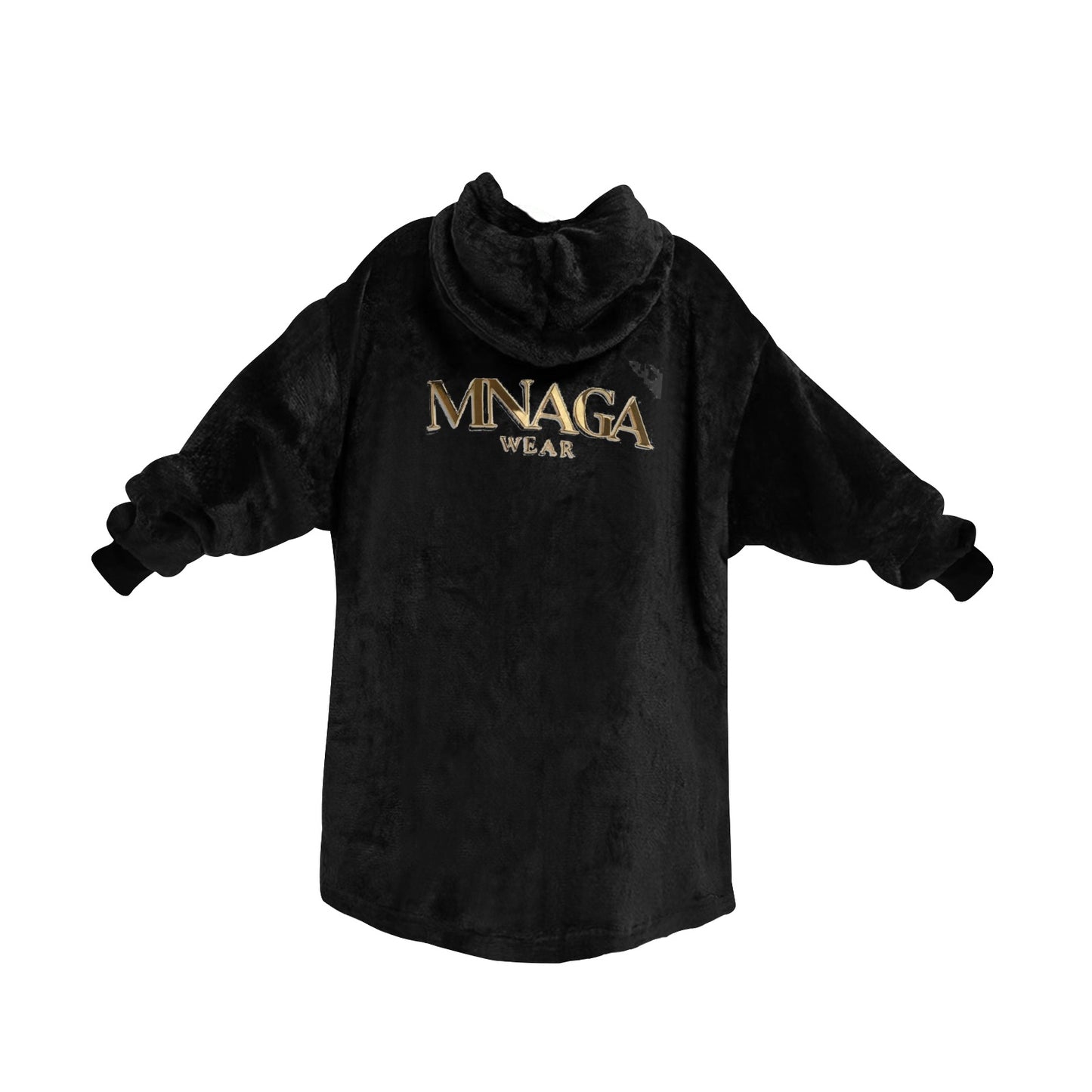 MNAGA Black Blanket Hoodie for Men