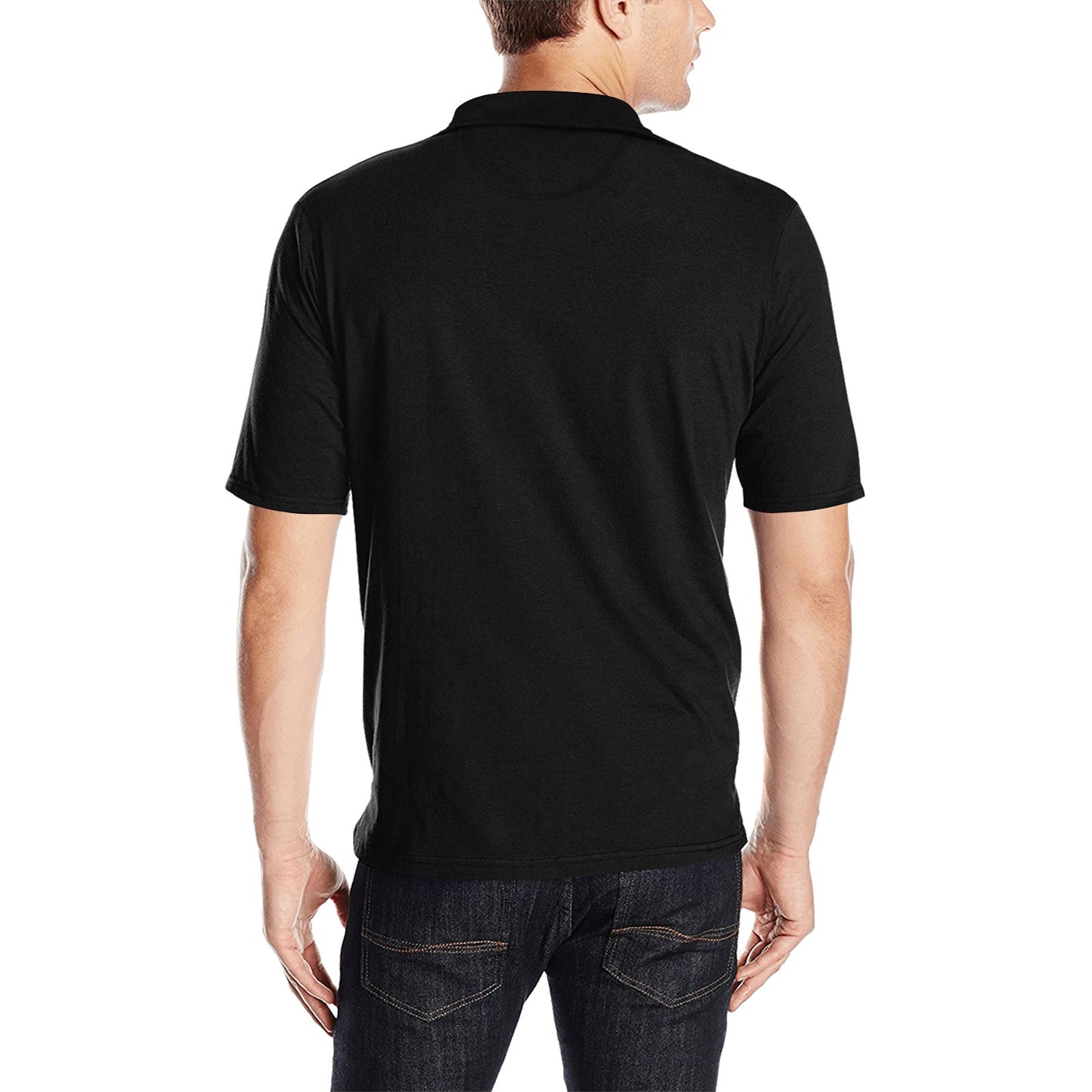 Men's All Over Print Polo Shirt (T55)