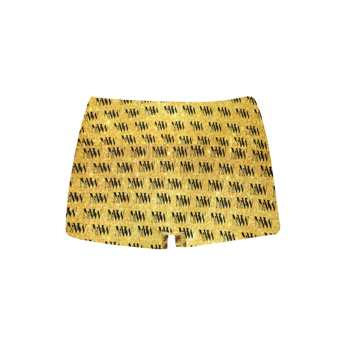 MW Gold and Black Women's Boyshort Panties (Model L31)