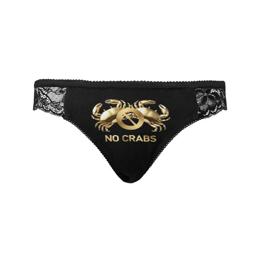 Black No Crabs Women's Lace Underwear(ModelL41)
