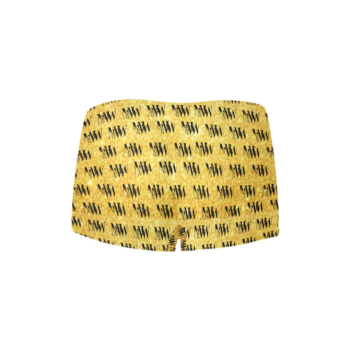 MW Gold and Black Women's Boyshort Panties (Model L31)