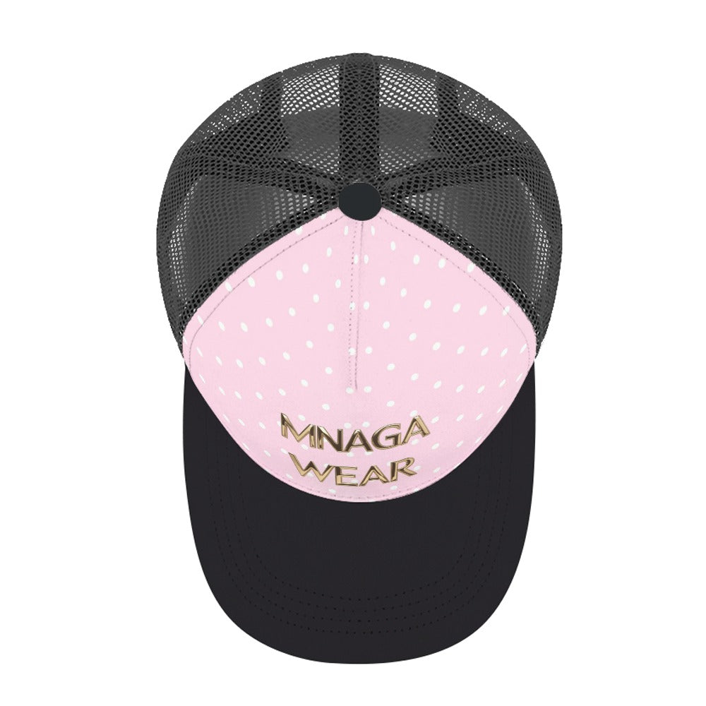 Pink Polka Dot Baseball Cap