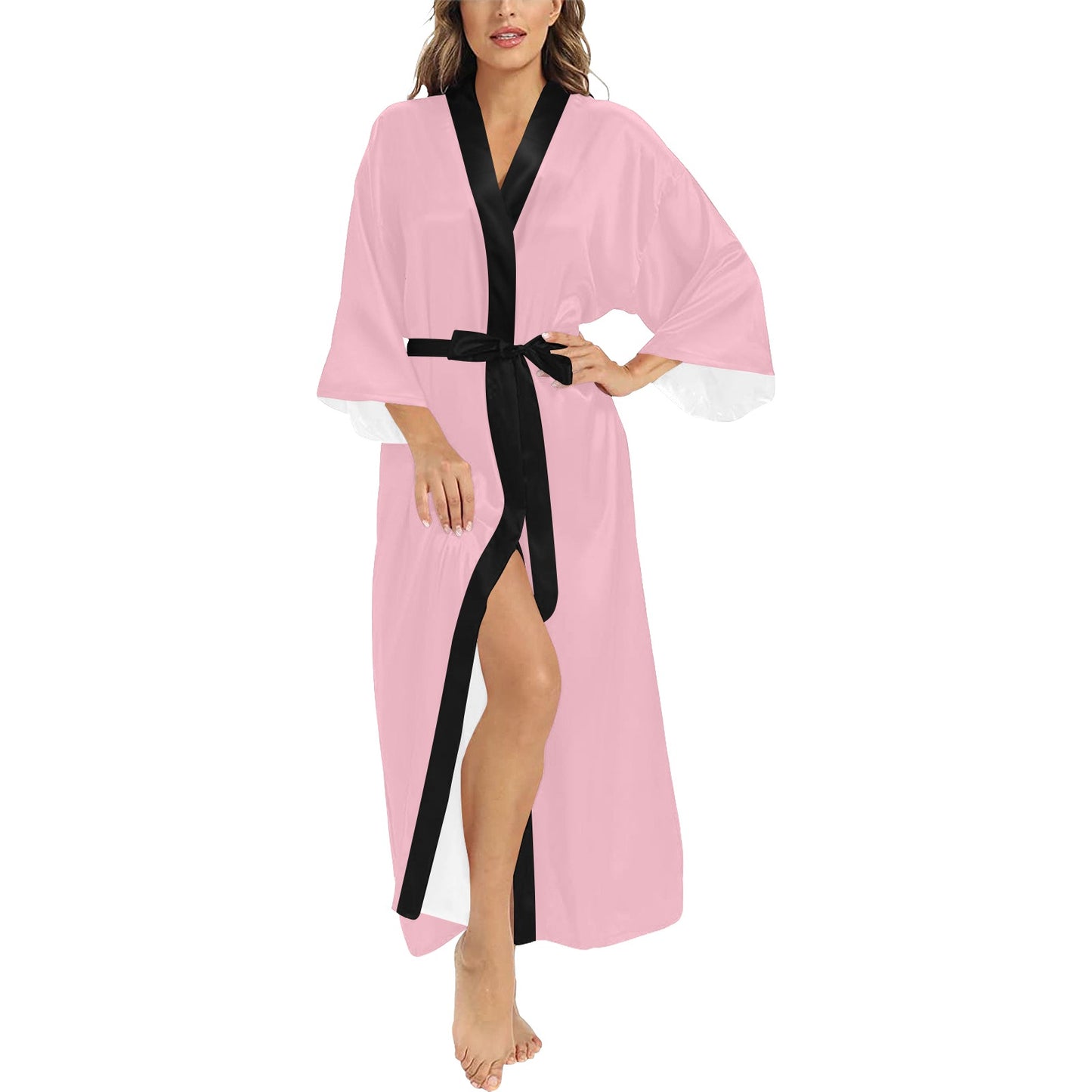 Pink Long Kimono Robe
