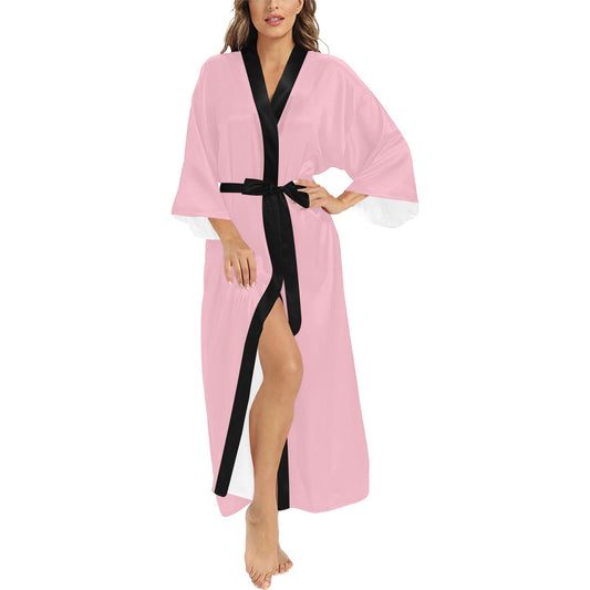 Pink Long Kimono Robe