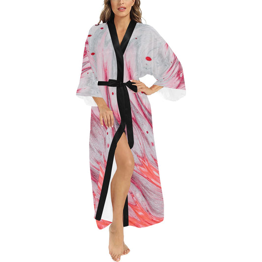 Splash Long Kimono Robe