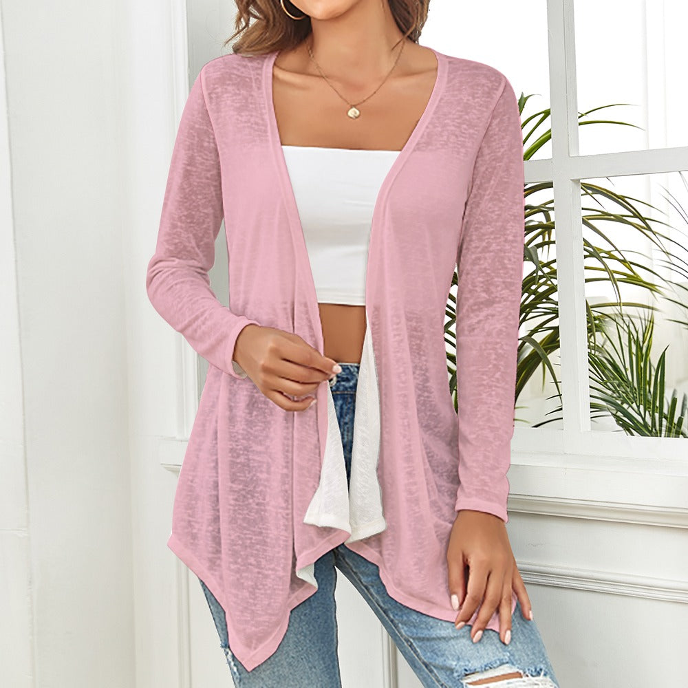 Pink Women's knitted cardigan