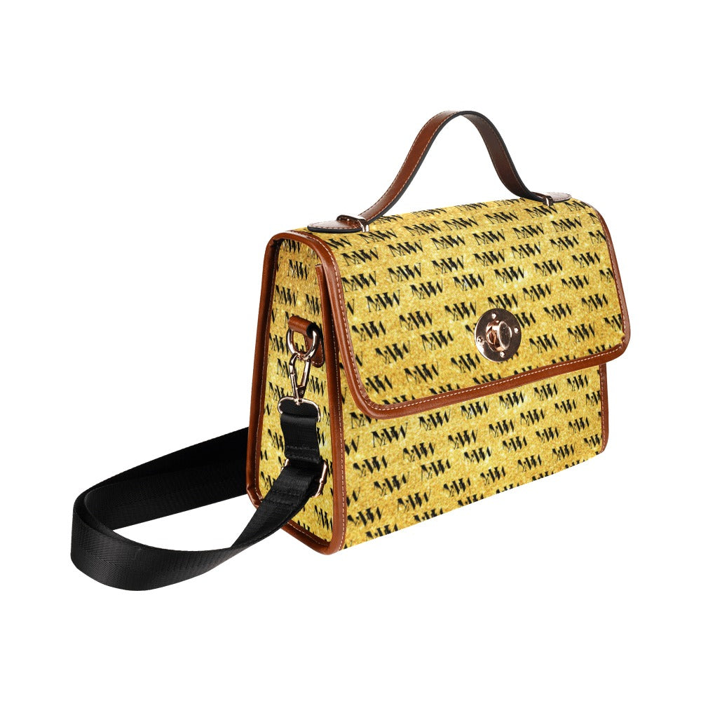 Gold MNAGA Waterproof Canvas Bag (Model 1641)