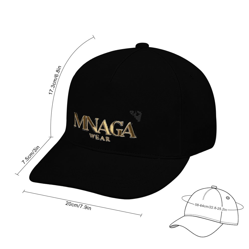 MNAGA Wear Black and Gold Baseball Cap