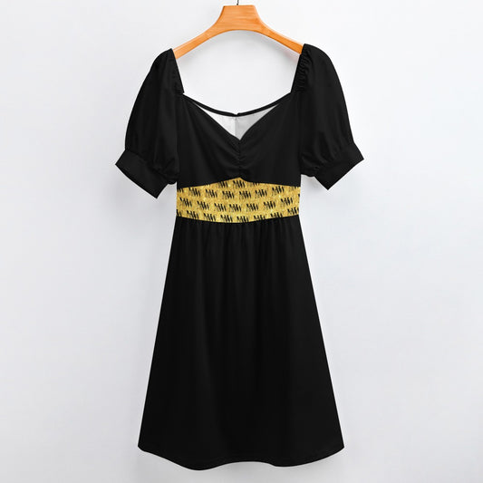 MW Black and Gold Sweetheart Dress
